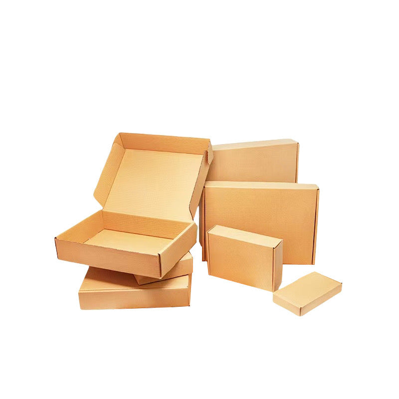 Brown Sack Shipping Boxes in various sizes, stacked neatly for efficient storage and shipping, ideal for packaging and logistics needs.